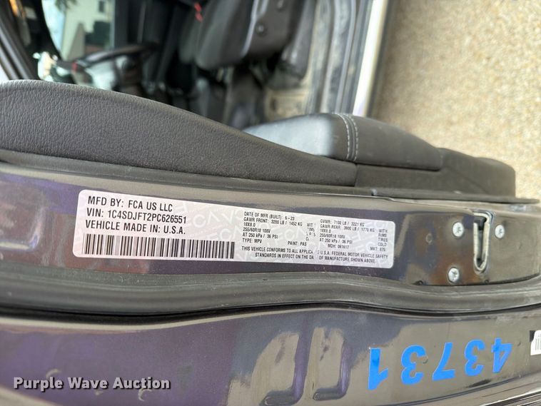 image for item FH6464 2023 Dodge Durango SSV SUV