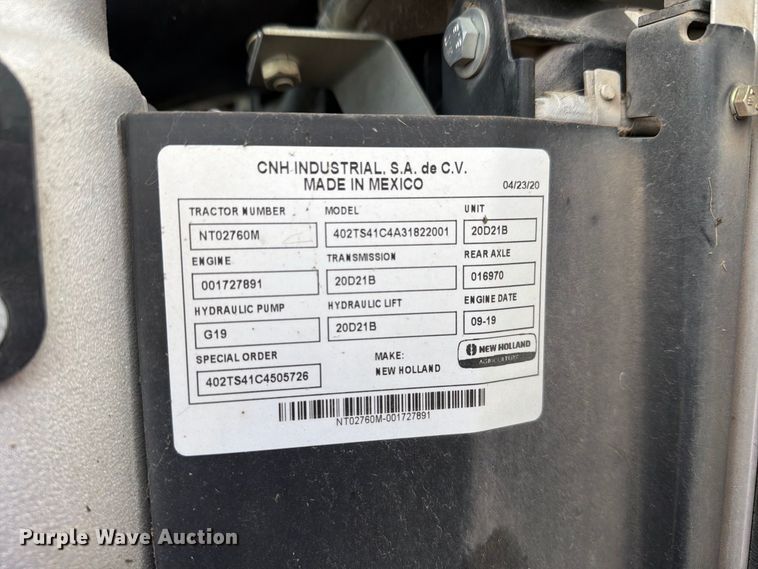 image for item FH6471 2020 New Holland TS6.110 MFWD tractor