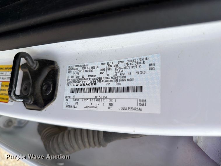 image for item FH6472 2020 Ford F150 XLT Crew Cab pickup truck