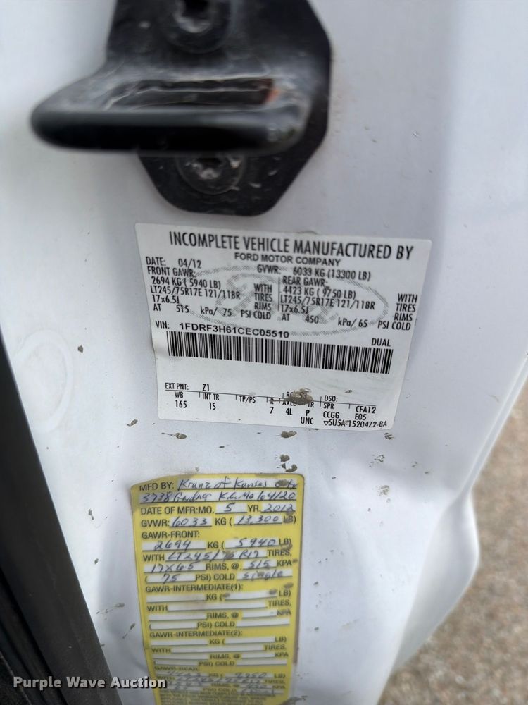 2012 Ford F350 XL SUPER DUTY