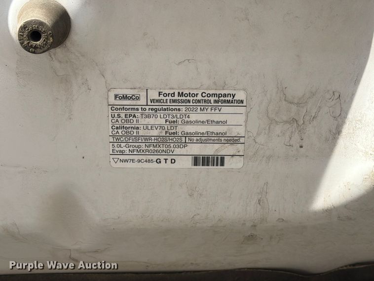 image for item FH6479 2022 Ford F150 XLT Crew Cab pickup truck
