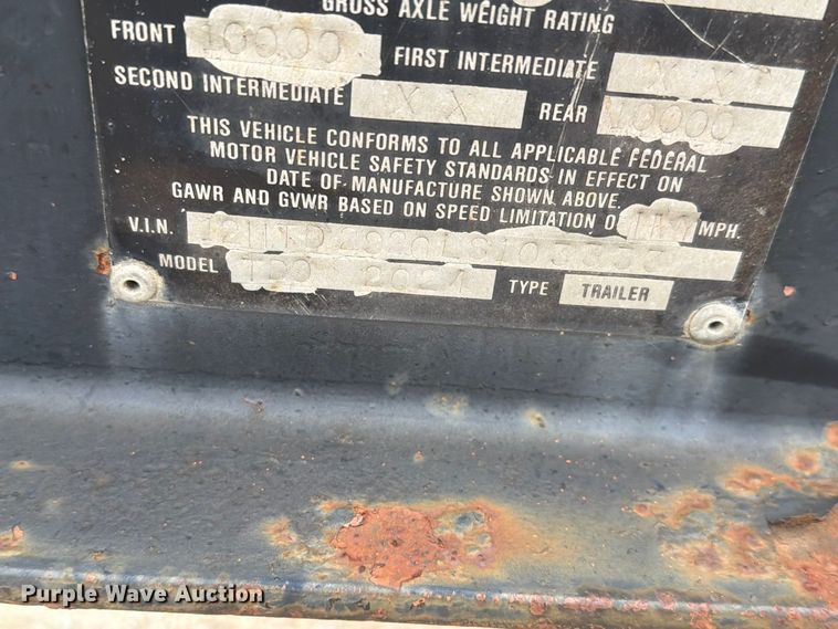 image for item FH6496 1990 Holden TDO2024 equipment trailer