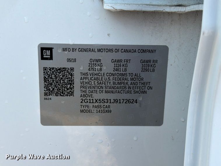 image for item FK3914 2018 Chevrolet Impala 