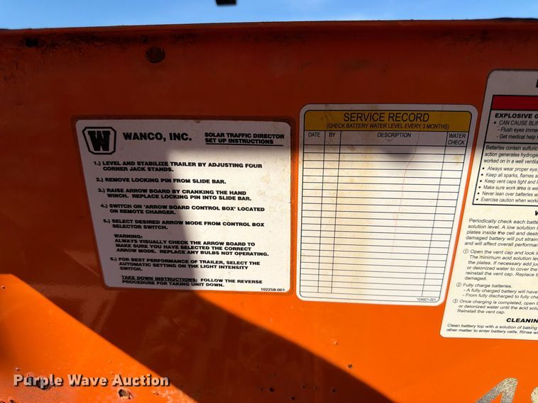 image for item FK3923 Wanco arrow board trailer