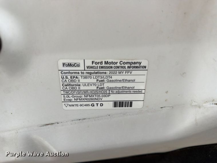 image for item FK3935 2022 Ford F150 XLT Ext. Cab pickup truck