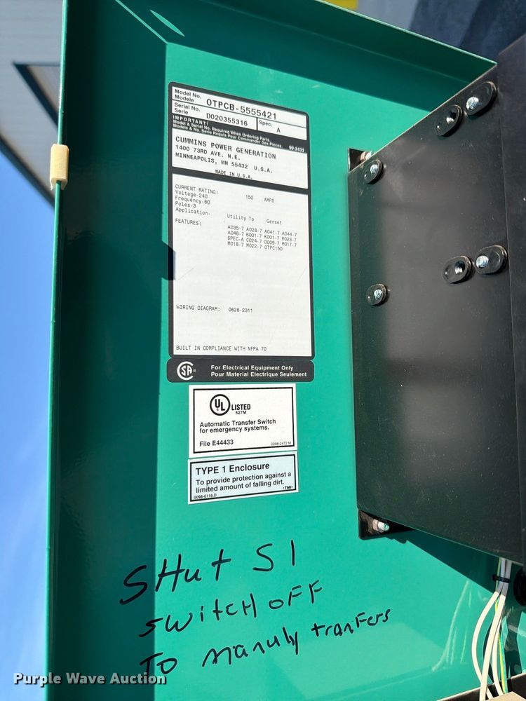 image for item FK3950 Cummins GGFD-5555419 generator