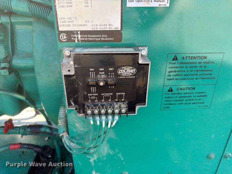 image for item FK3951 Onan OT 125 generator