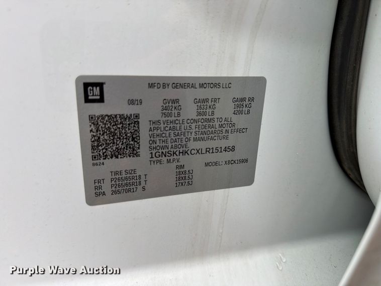 image for item DO5955 2020 Chevrolet Suburban SUV