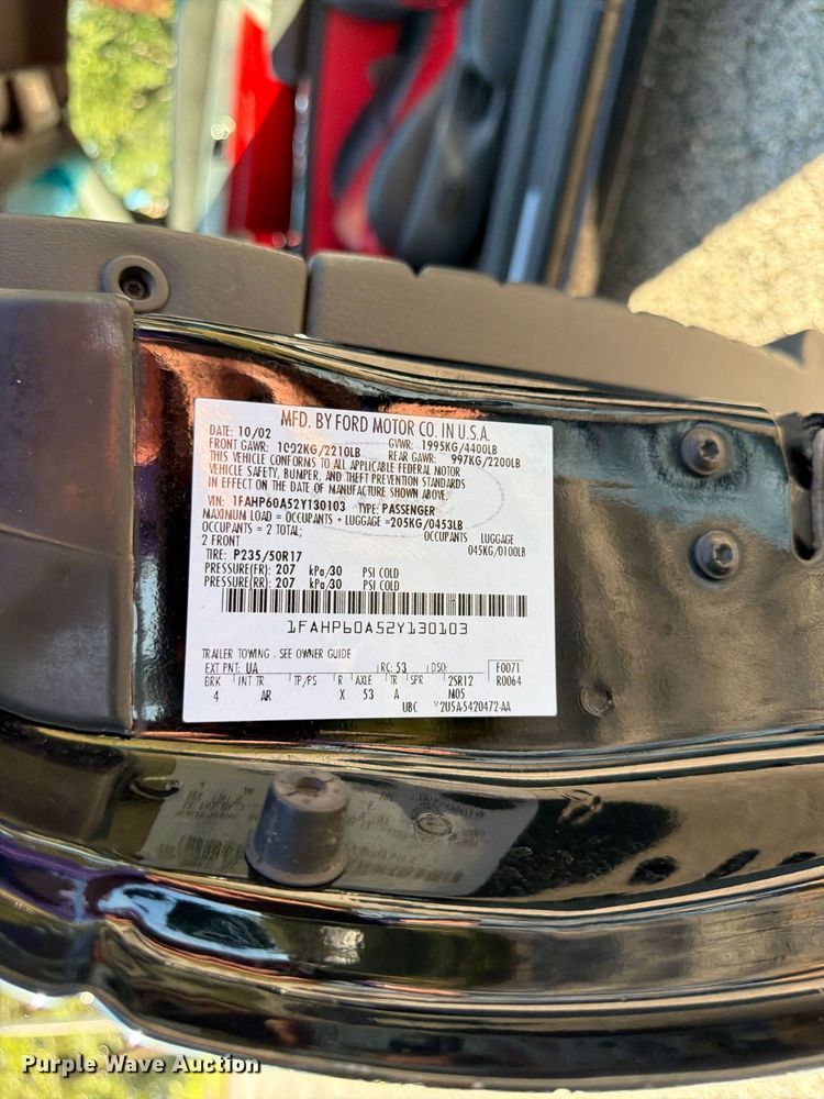 image for item DT3041 2002 Ford Thunderbird convertible