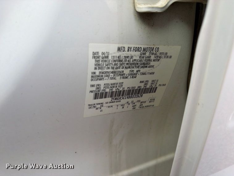 image for item DT3072 2011 Ford Flex SUV