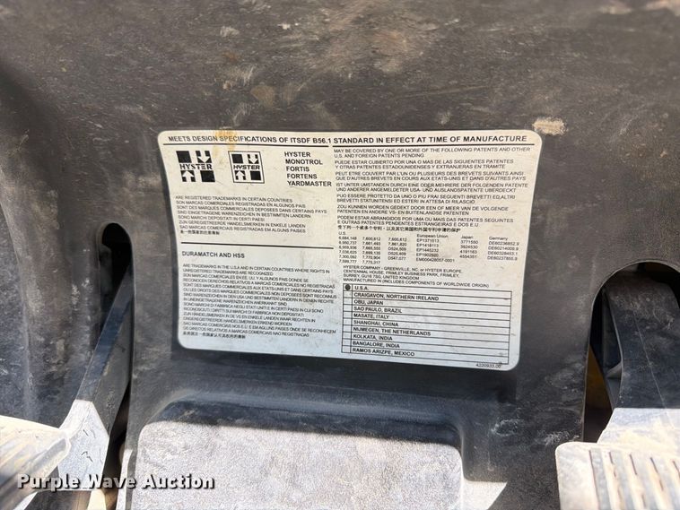 image for item DT3077 2019 Hyster H170FT forklift