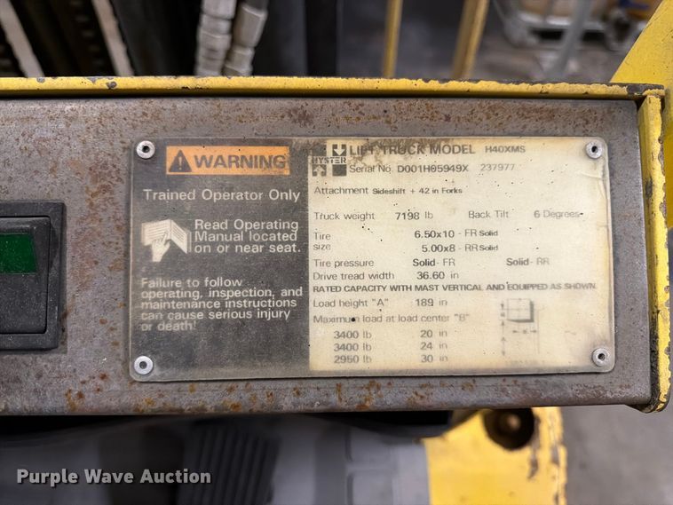 image for item DT3078 Hyster M2622 forklift