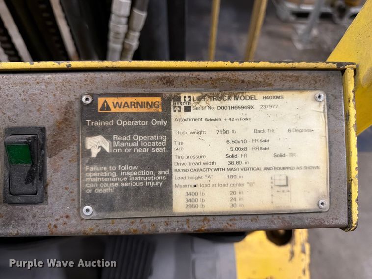 image for item DT3078 Hyster M2622 forklift