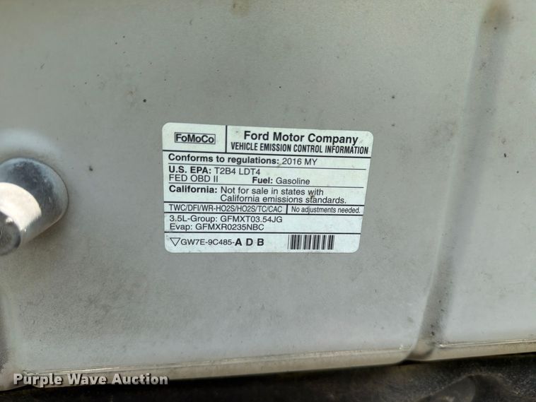 image for item DU8033 2016 Ford F150 XLT Crew Cab pickup truck