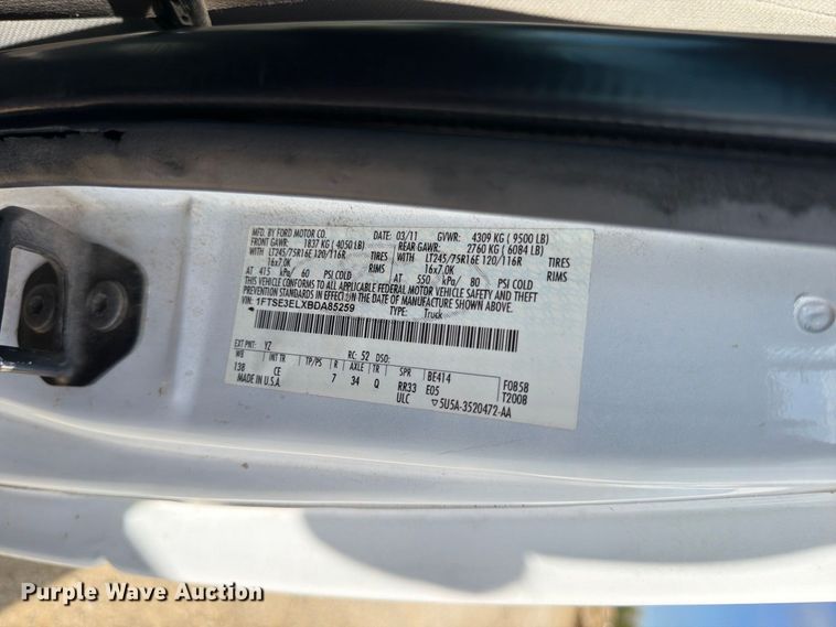 image for item DU8035 2011 Ford E350 van