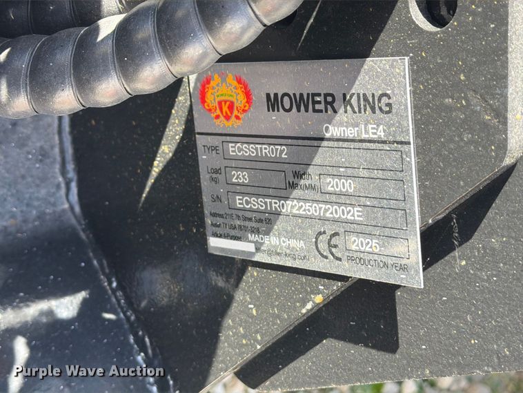 image for item DV2087 2025 Mower King ECSSTR072 skid steer tiller