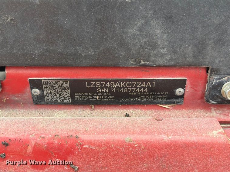 image for item DZ4954 eXmark Lazer Z S-Series ZTR lawn mower