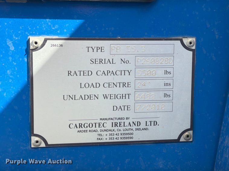 image for item EA7405 2018 Moffet PB 55.3 forklift