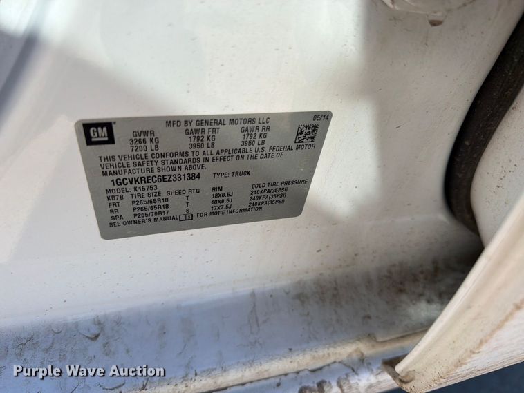 image for item ED0072 2014 Chevrolet Silverado 1500 Crew Cab pickup truck