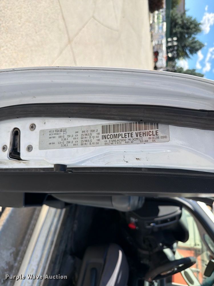 image for item ED0073 2017 RAM 5500 truck cab and chassis