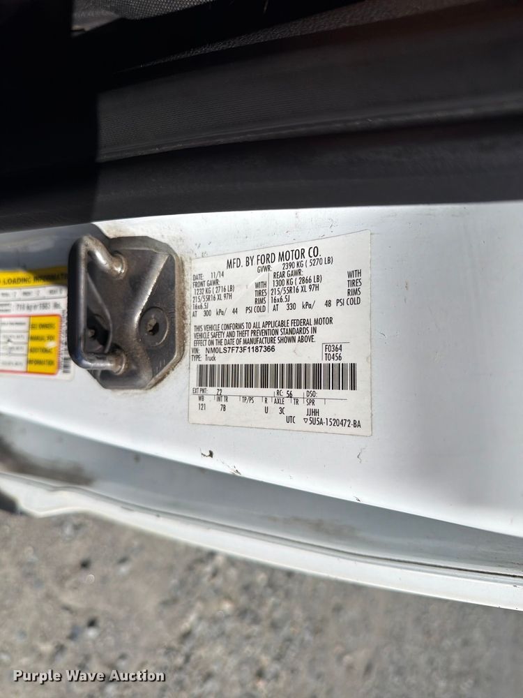 image for item EF1454 2015 Ford Transit Connect van