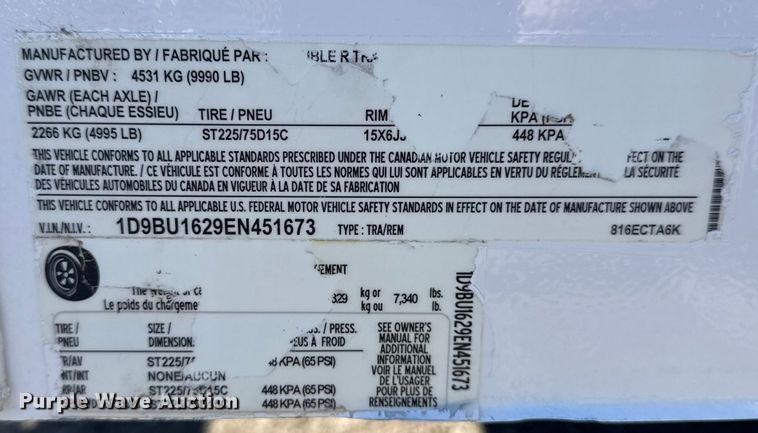 image for item EG2147 2014 Double R Trailers enclosed cargo trailer