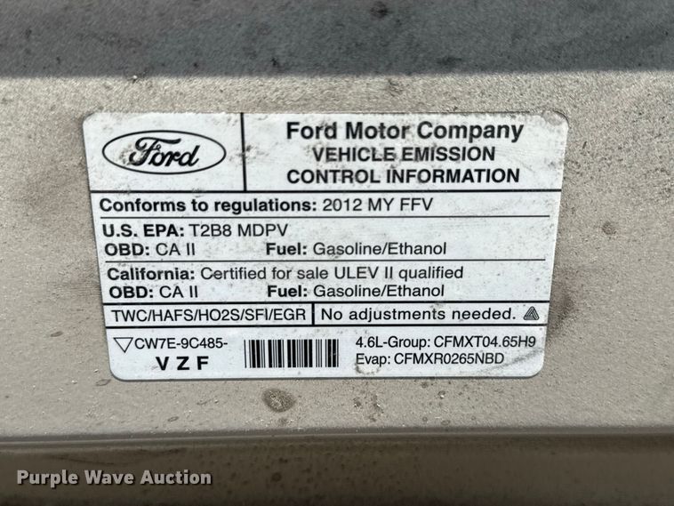 image for item EN3980 2012 Ford E250 van