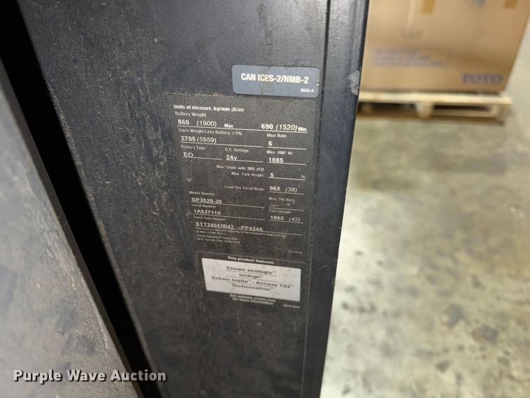 image for item EP3046 2018 Crown SP3520-30 order picker