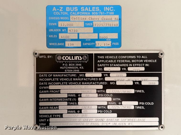 image for item EP3104 1999 Chevrolet Express camper