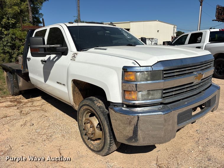 image for item ES8281 2015 Chevrolet Silverado 3500HD Crew Cab dump flatbed pickup truck
