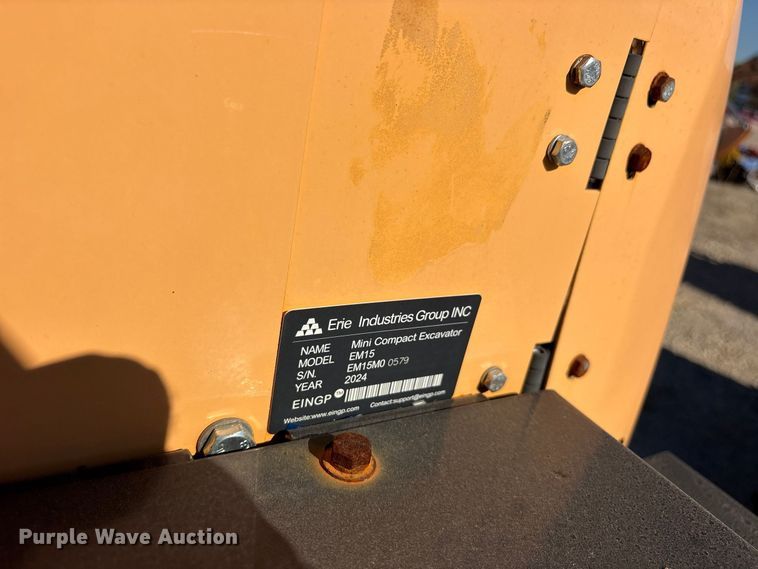 image for item ES8384 2024 Erie EM15 mini excavator