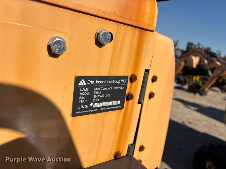 image for item ES8385 2024 Erie EM15 mini excavator