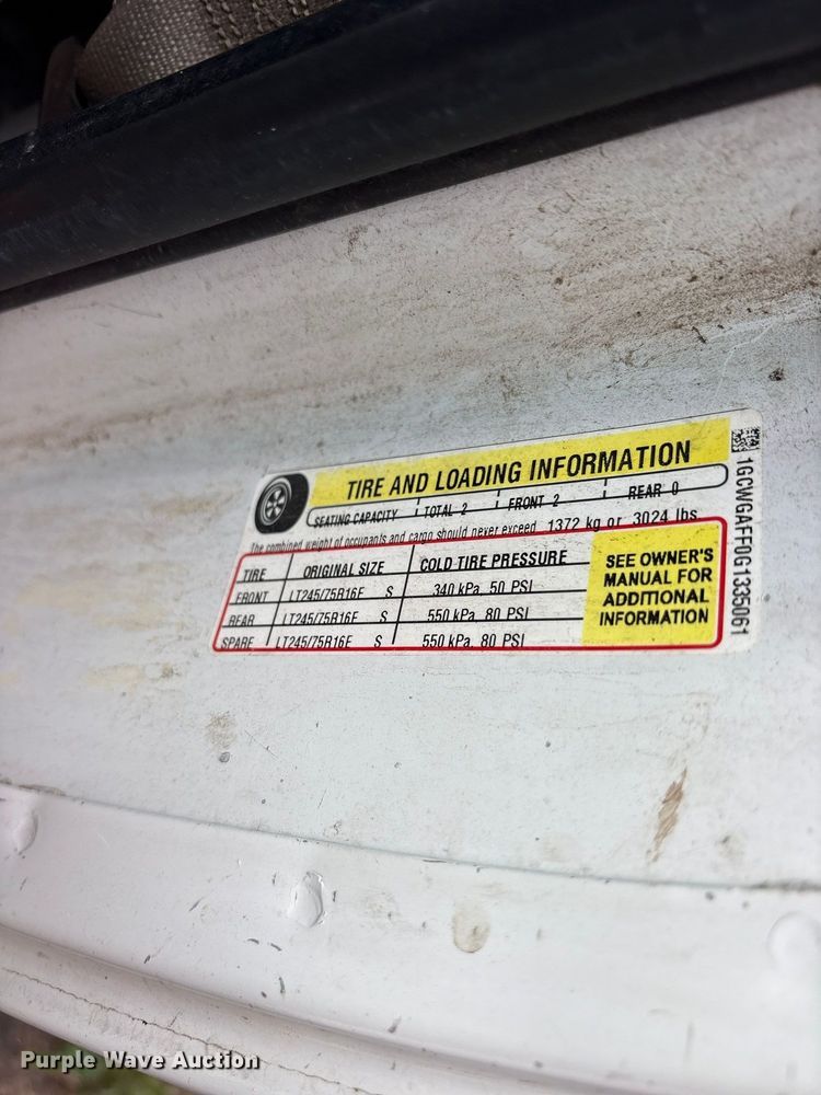 image for item ES8473 2016 Chevrolet Express 2500 van