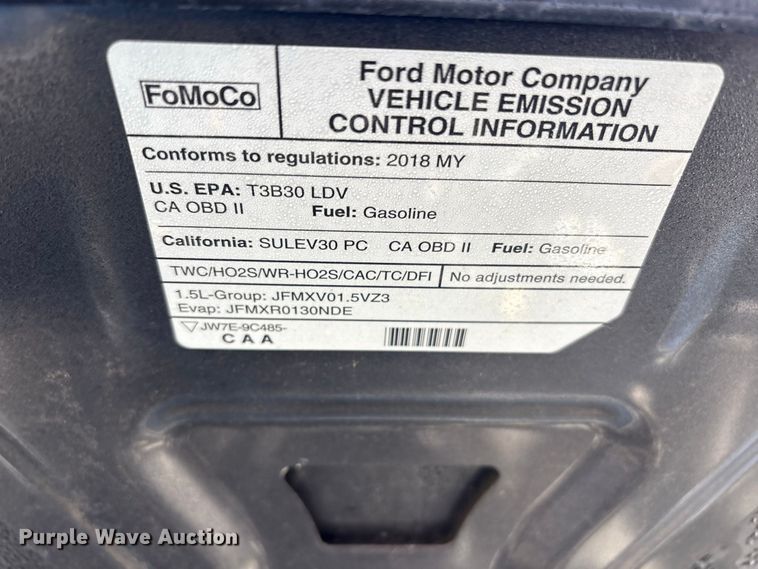 image for item ET8690 2018 Ford Fusion 
