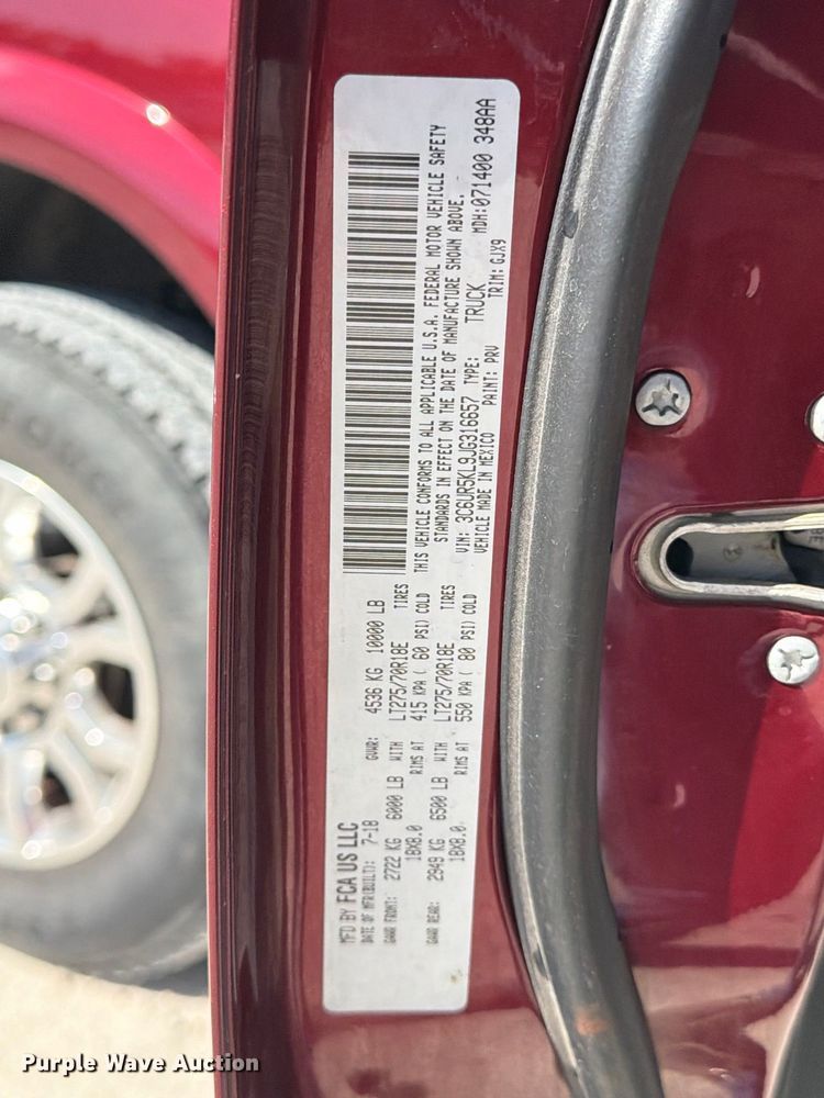image for item EV7001 2018 RAM 2500 Heavy Duty Crew Cab pickup truck