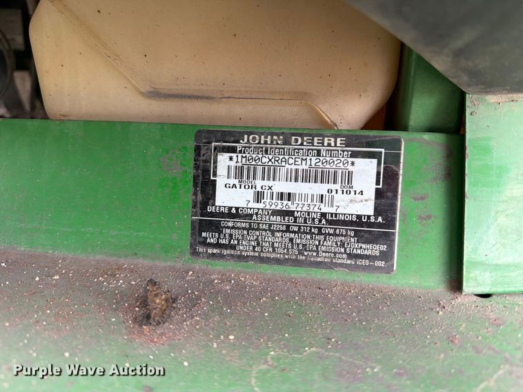 image for item EV7015 John Deere Gator CX utility vehicle