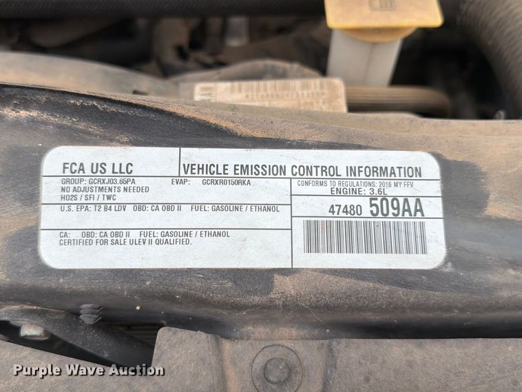 image for item EW7565 2016 Dodge Grand Caravan van