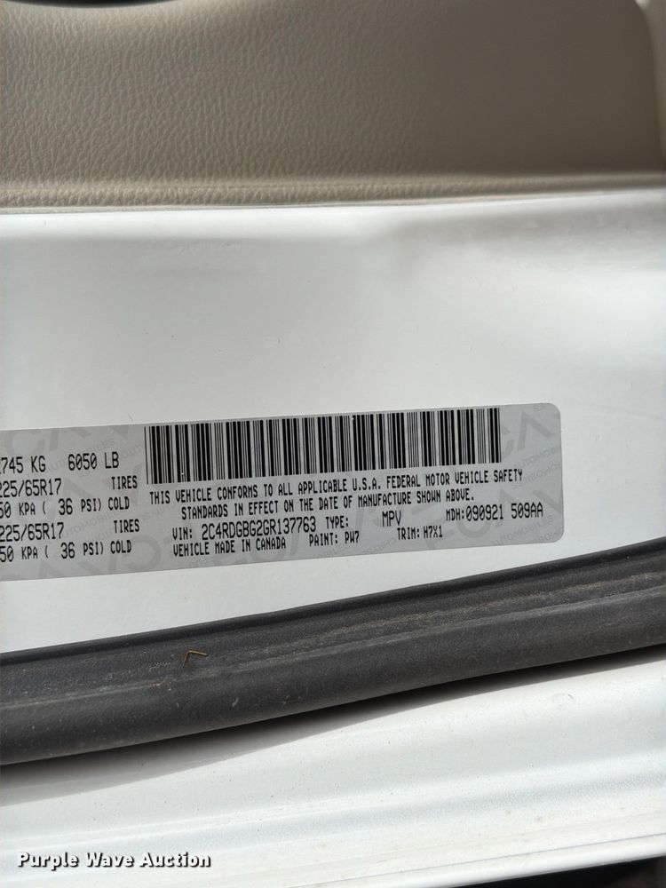 image for item EW7565 2016 Dodge Grand Caravan van