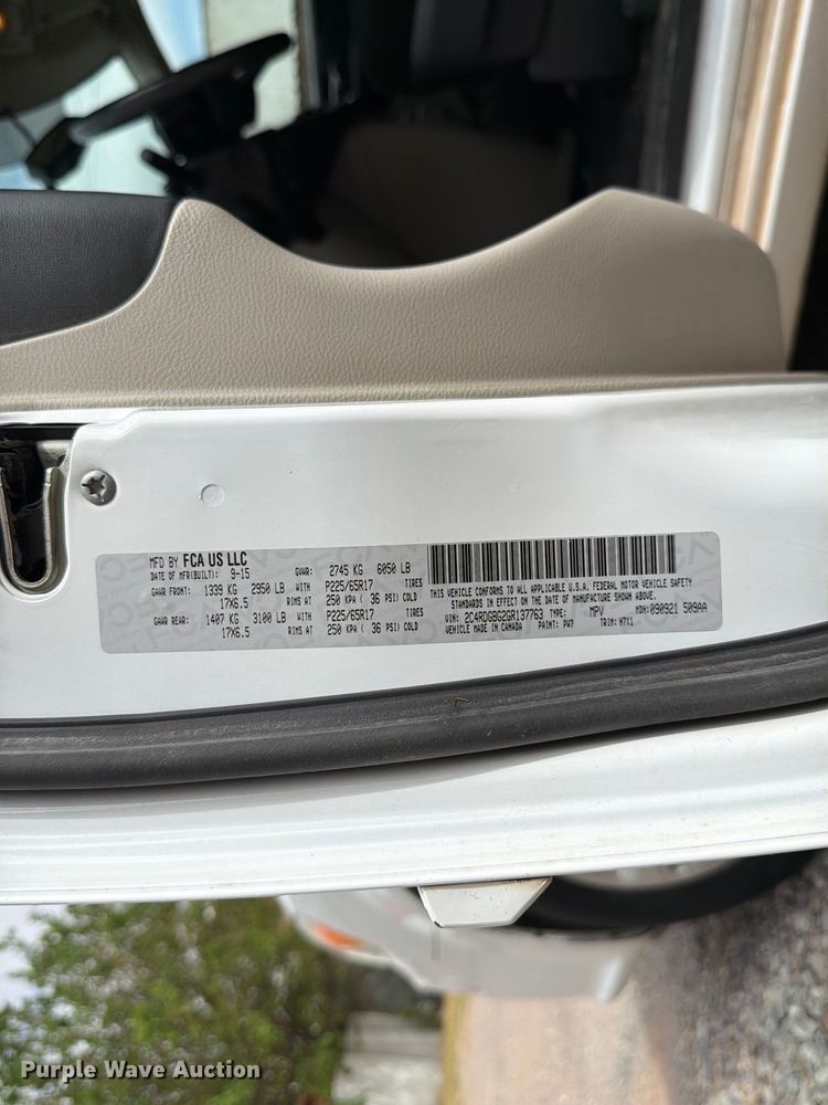 image for item EW7565 2016 Dodge Grand Caravan van