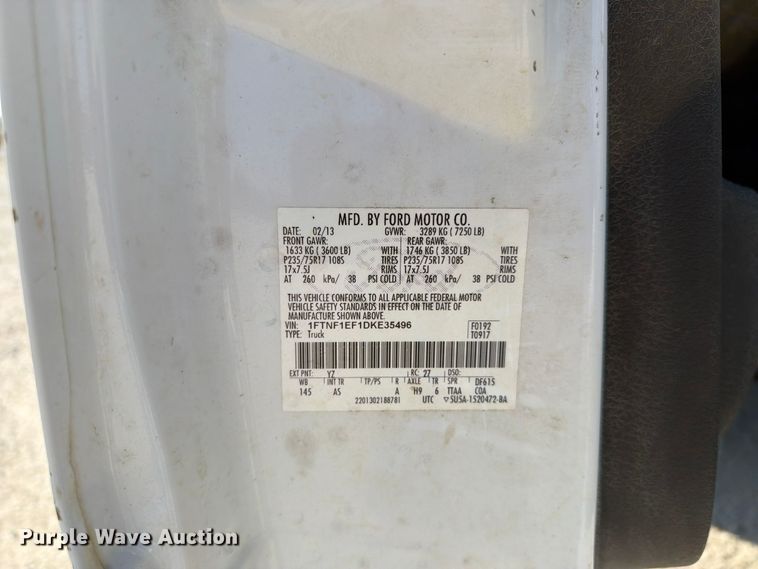 image for item EX1134 2013 Ford F150 pickup truck