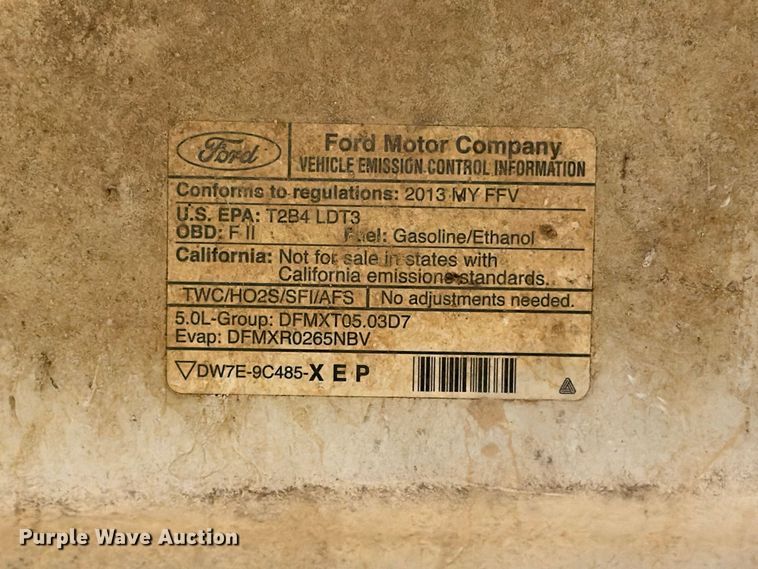 image for item EX1135 2013 Ford F150 pickup truck