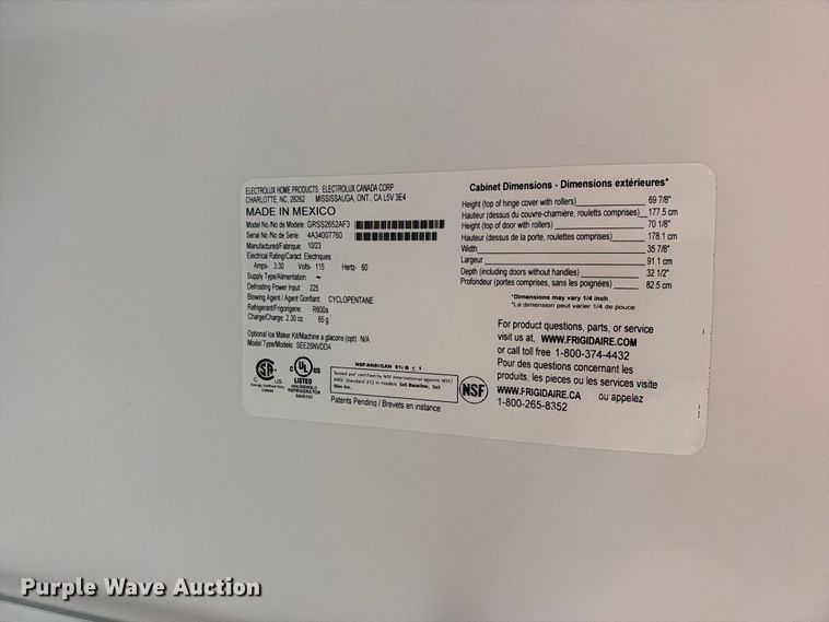 image for item EX2366 Frigidaire refrigerator
