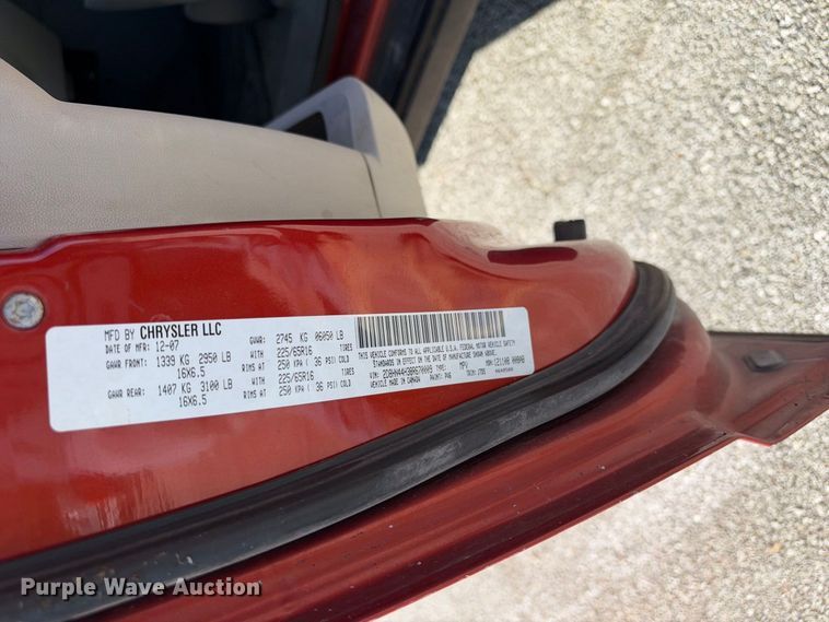 image for item EX2454 2008 Dodge Grand Caravan van