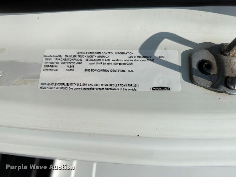 image for item FB5013 2013 Freightliner Business Class M2 fuel / lube truck