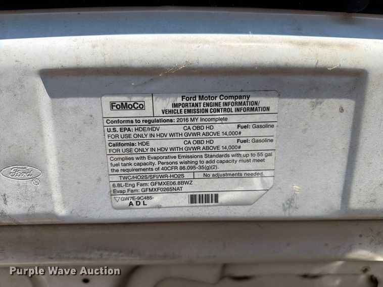 image for item FC3418 2016 Ford E450 shuttle bus