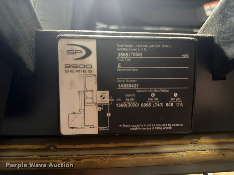 image for item FC3456 2019 Crown SP3520-30 order picker