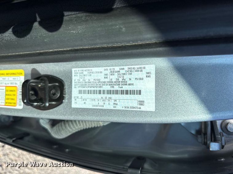 image for item FC4485 2023 Ford F150 Crew Cab pickup truck