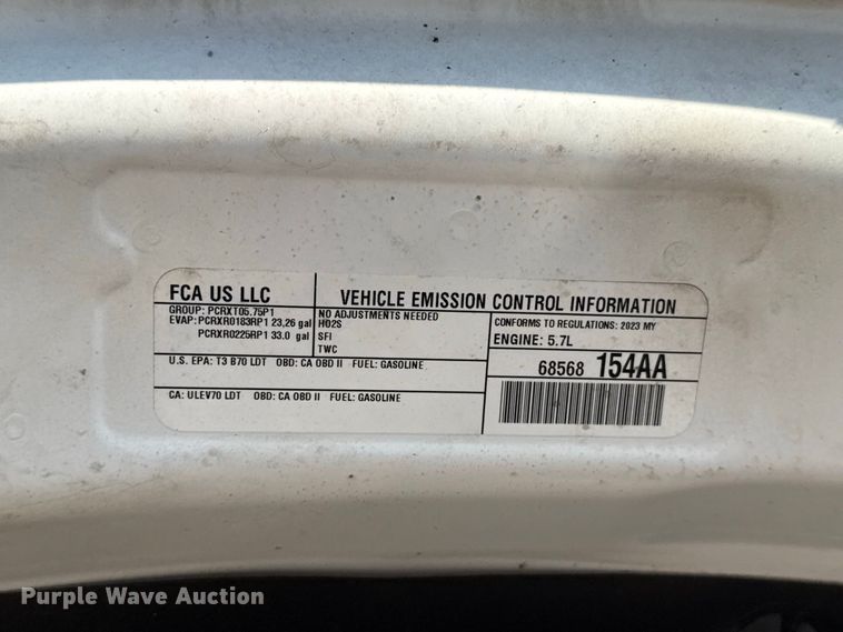 image for item FC4491 2023 Ram 1500 Crew Cab pickup truck