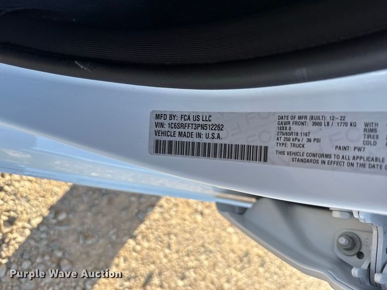 image for item FC4491 2023 Ram 1500 Crew Cab pickup truck