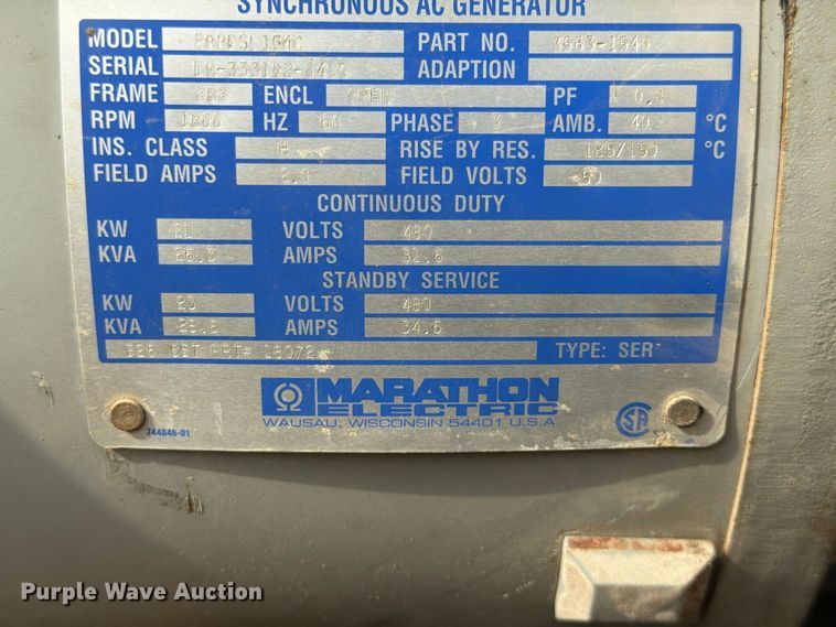 image for item FG0825 1999 Wacker G25 generator